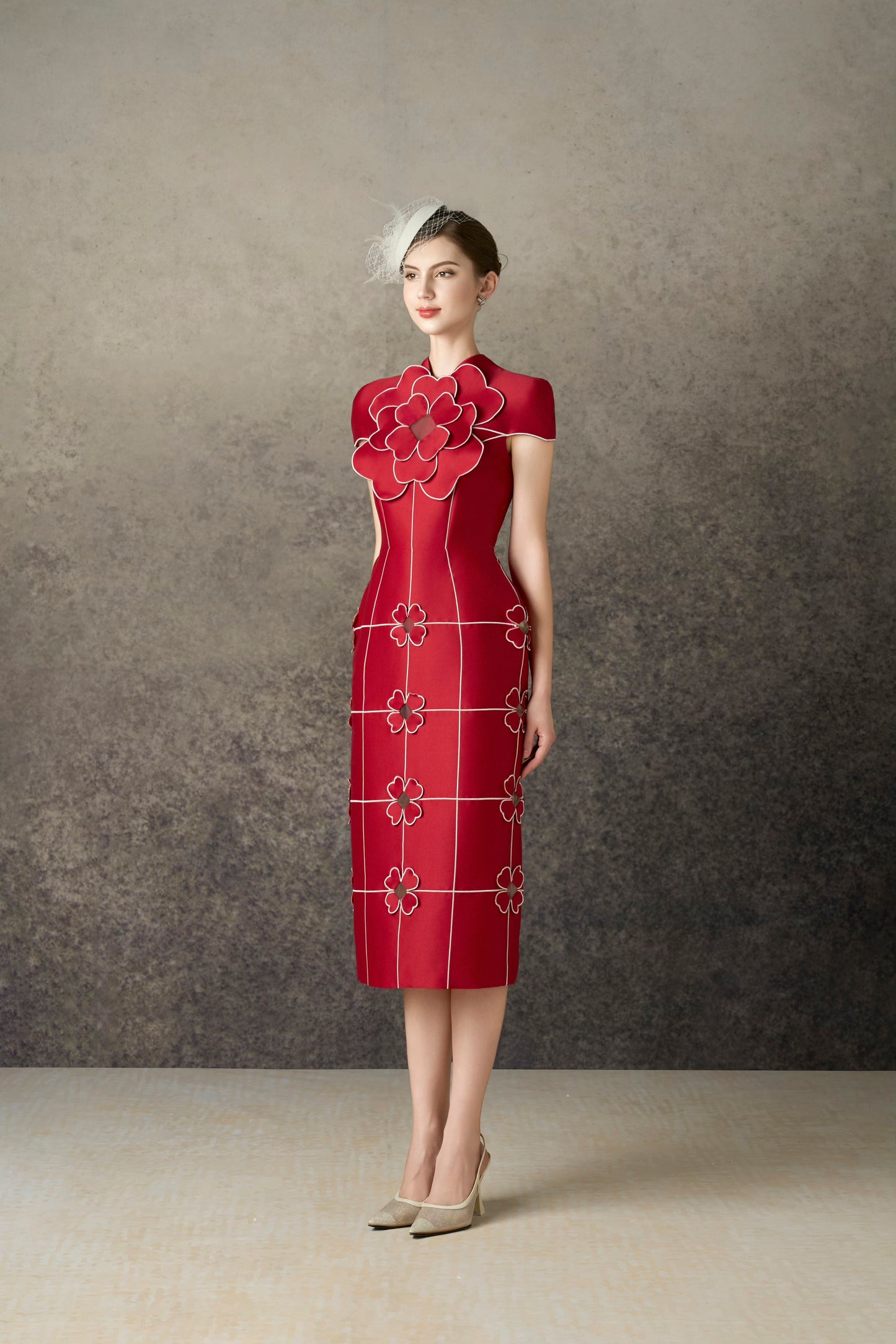 Lucky Pencil Taffta Dress