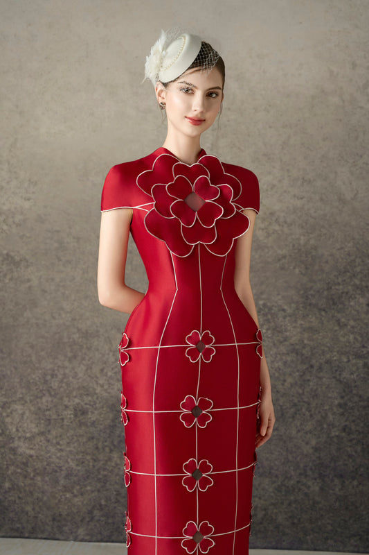 Lucky Pencil Taffta Dress