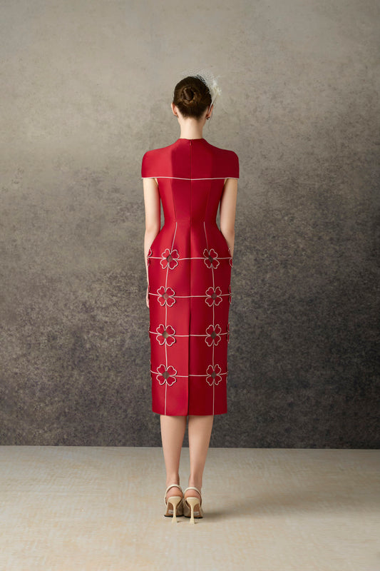 Lucky Pencil Taffta Dress