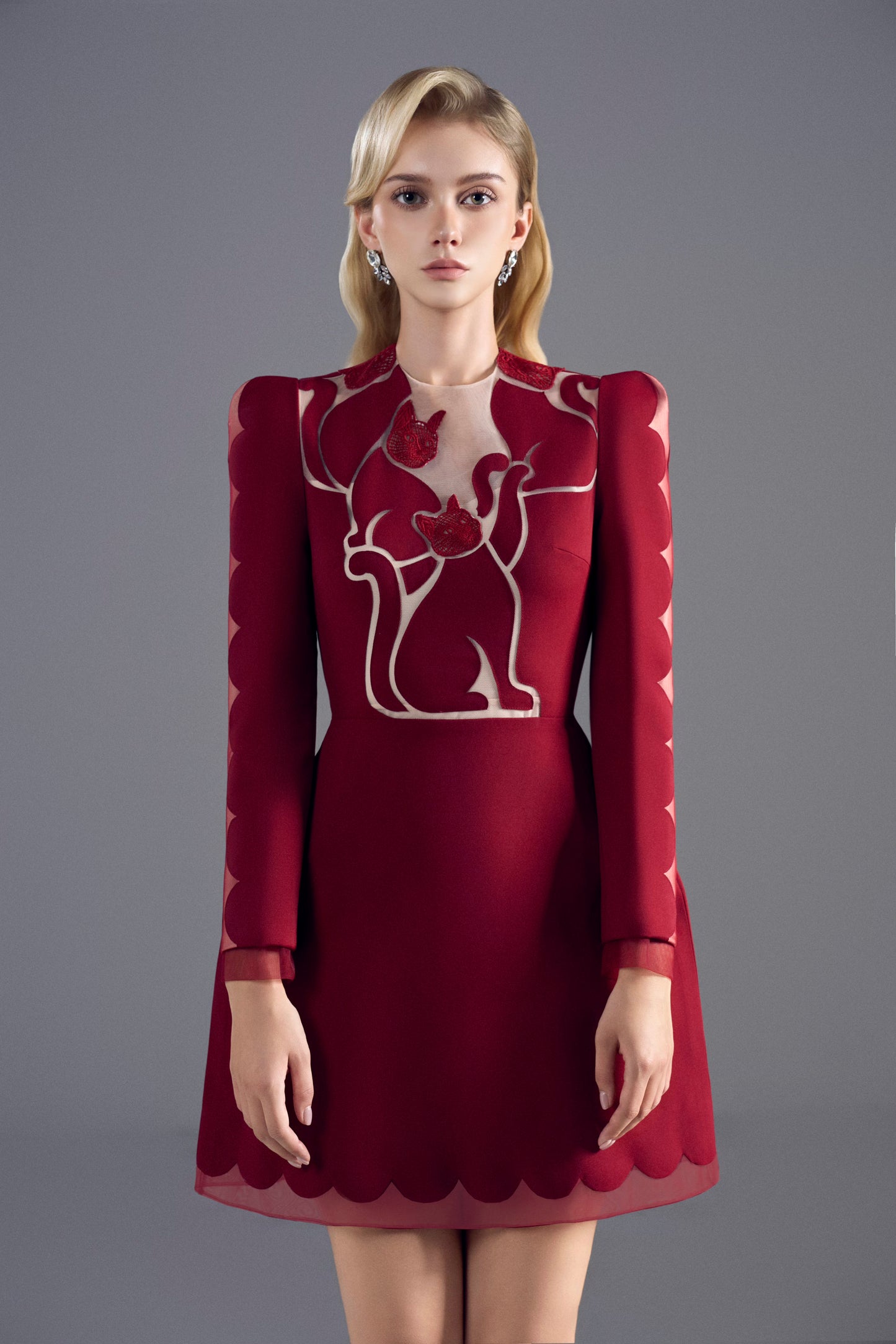 Red Cat Mini Dress