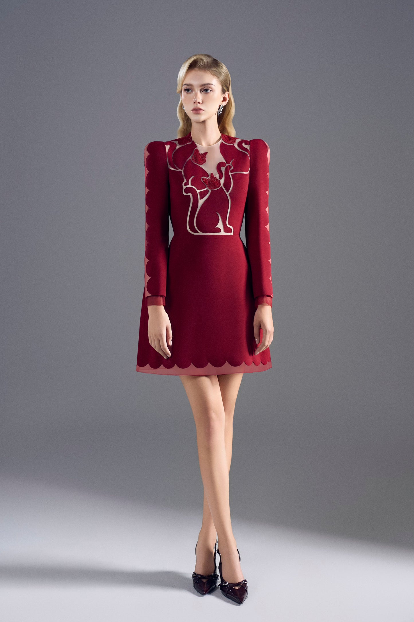 Red Cat Mini Dress