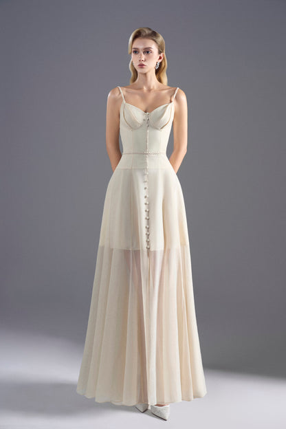 Butterfly Organza Maxi Dress