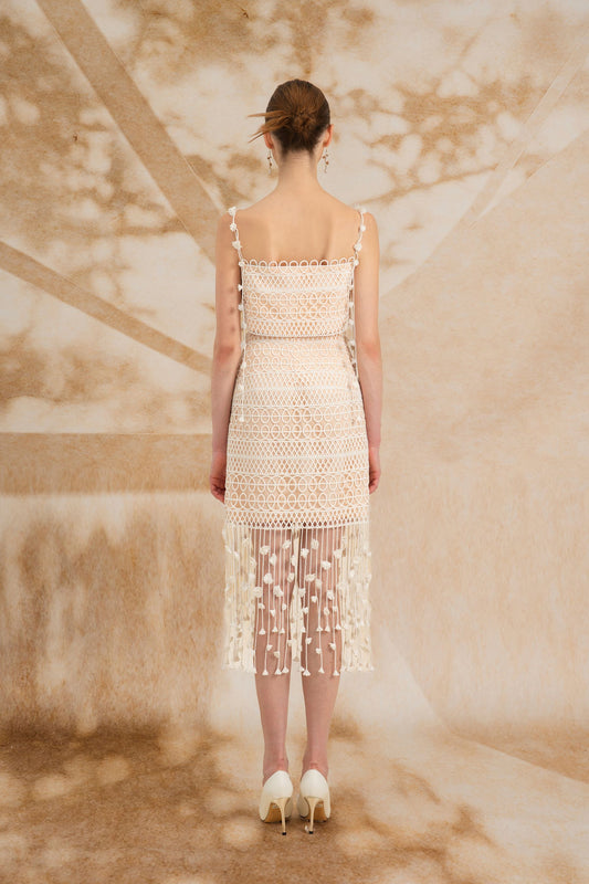Floral 3D White Lace Set