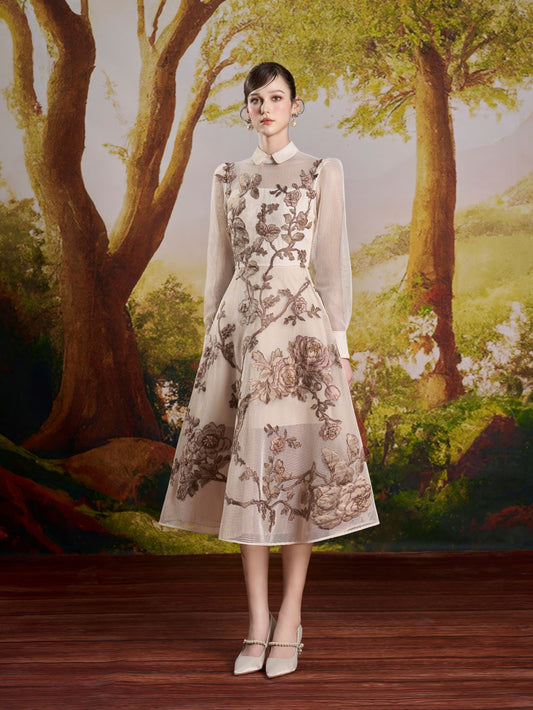 Alice Ivory Midi Dress