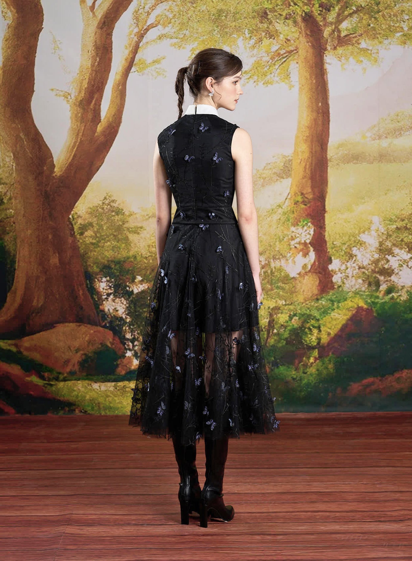 Hilary Black Midi Dress
