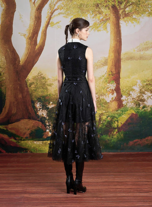Hilary Black Midi Dress