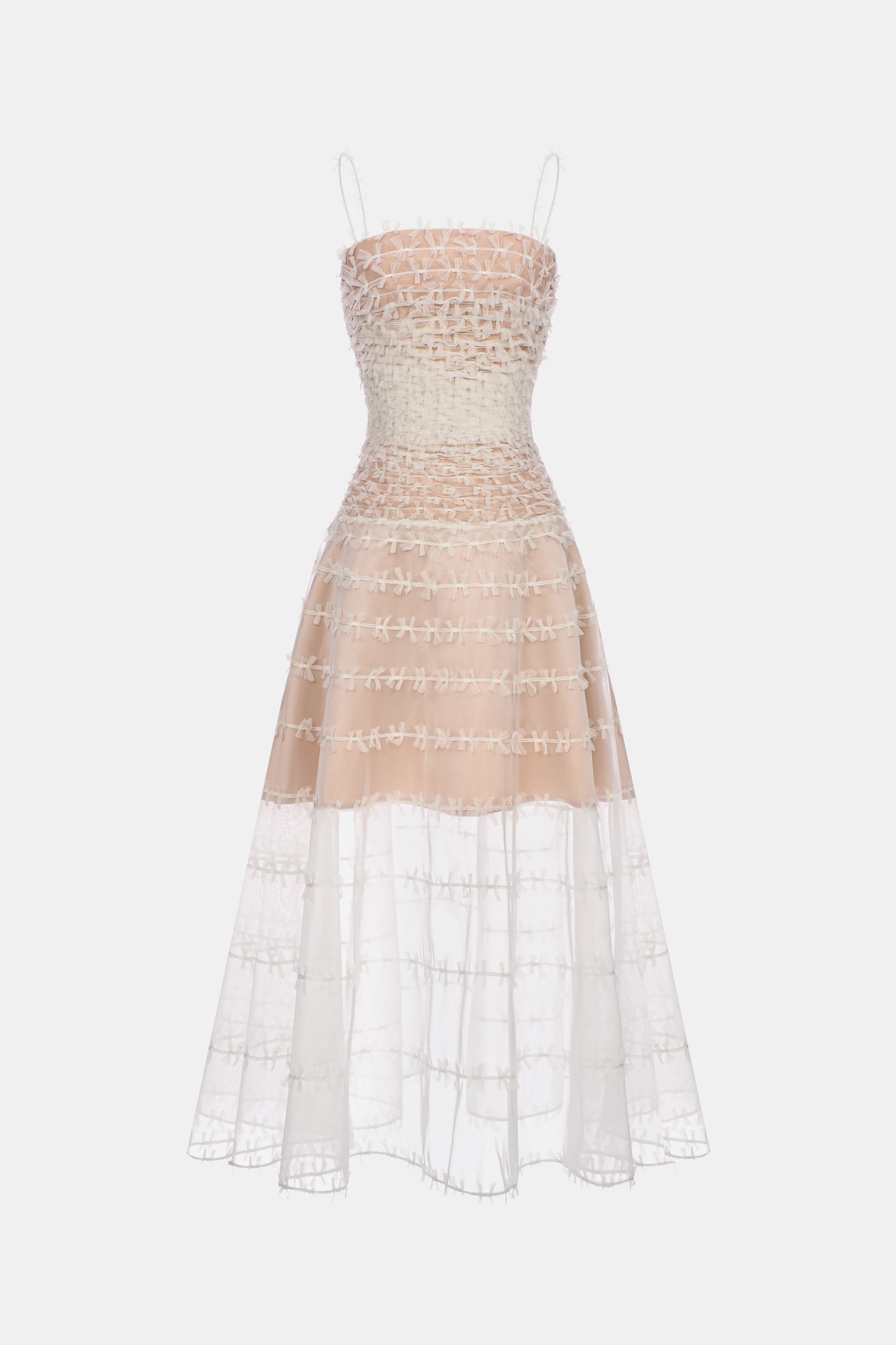 White Bow Midi Dress