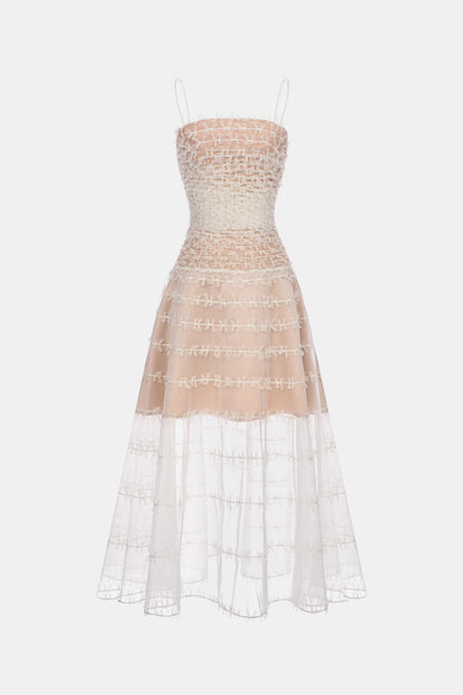 White Bow Midi Dress