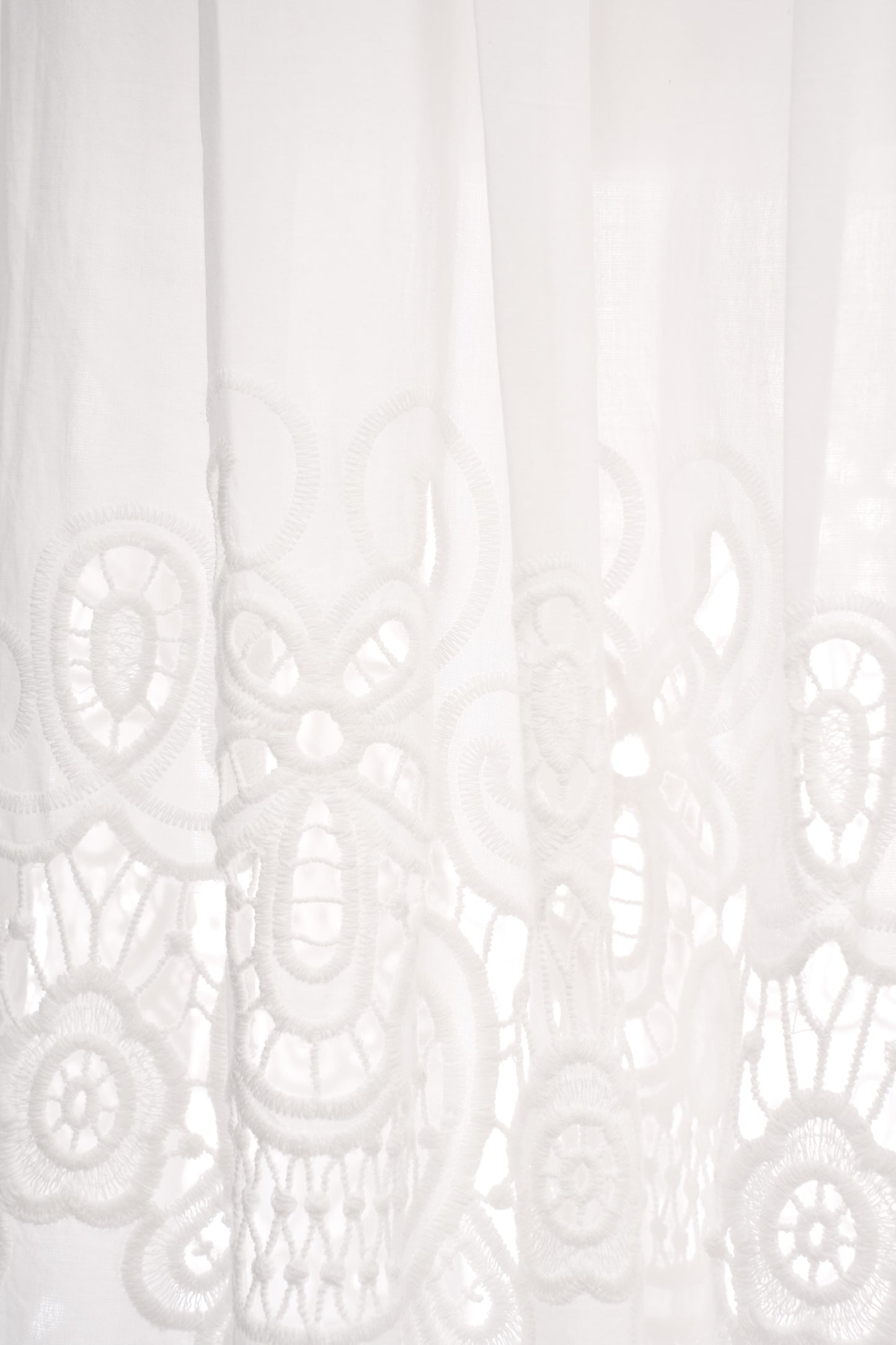 Embroidery White Midi Dress