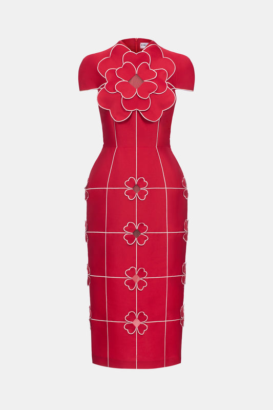 Lucky Pencil Taffta Dress