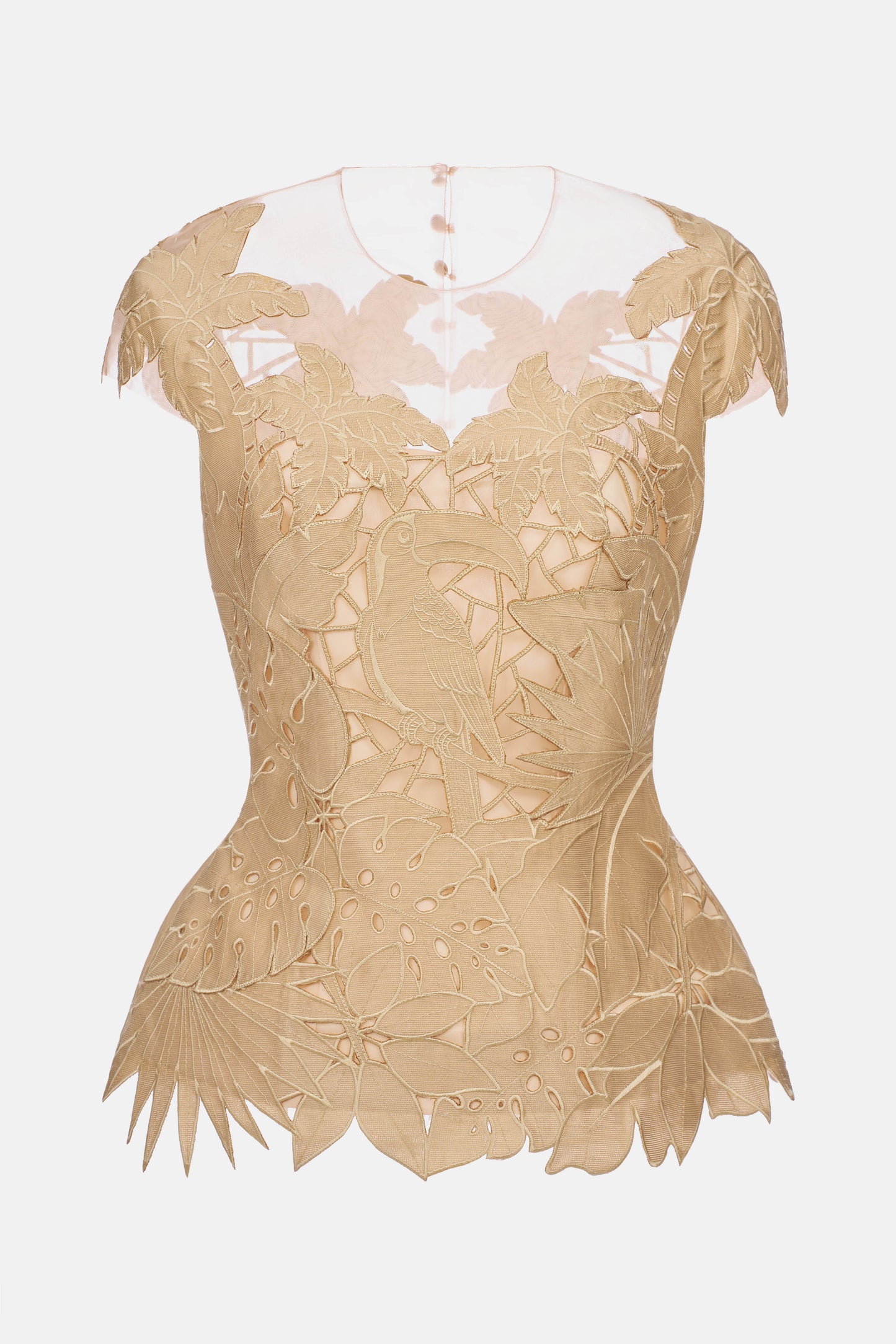 Taffta Bamboo Embroidery Blouse