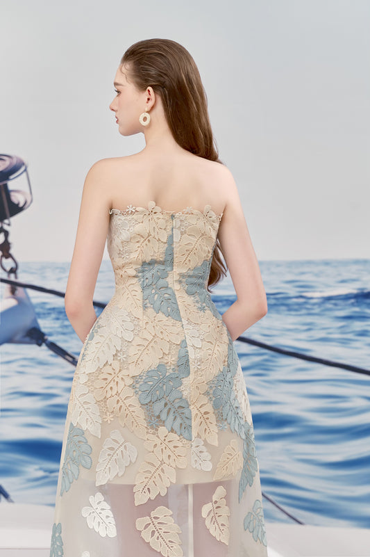 Leaf Cup Midi Dress