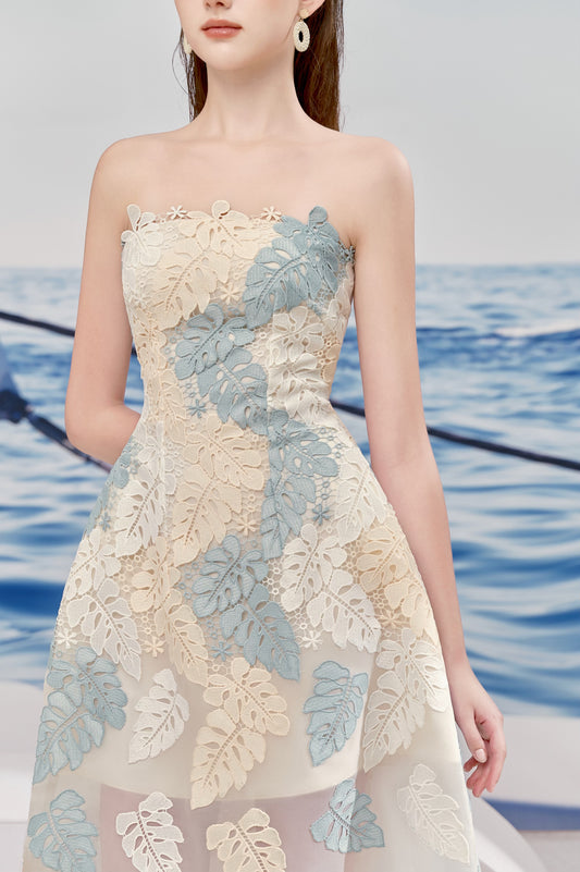Leaf Cup Midi Dress