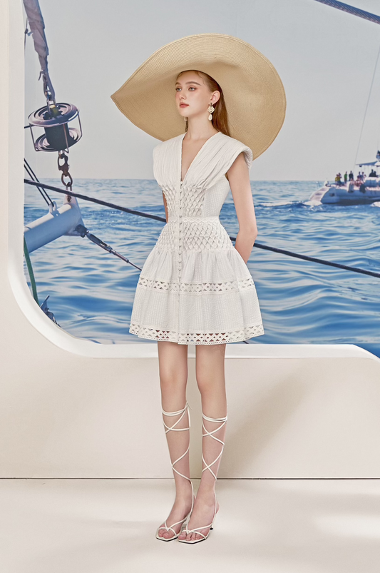 Simox White Mini Dress