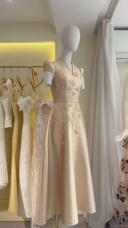 Golden Hydrangea Dress