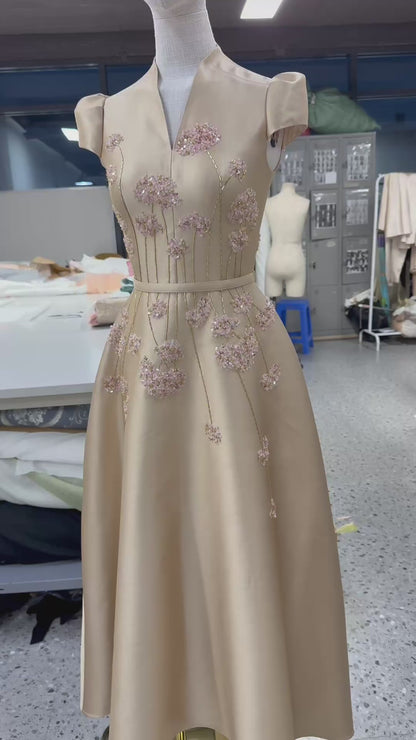 Golden Hydrangea Dress